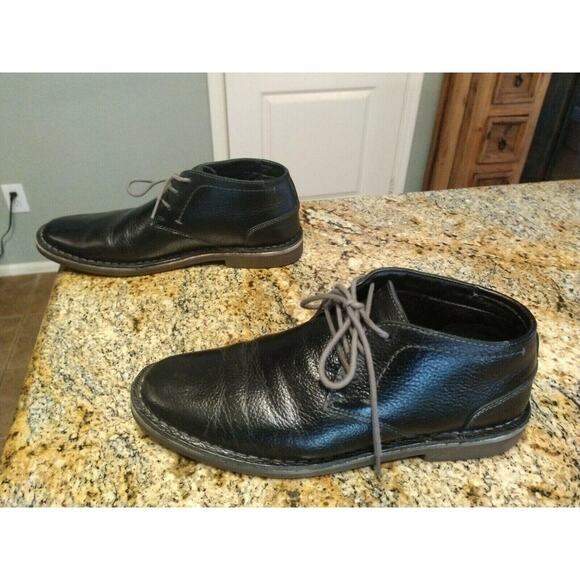 Reaction Kenneth Cole Desert Sun Black Pebbled Leather Mens Size 9 M - Picture 6 of 11